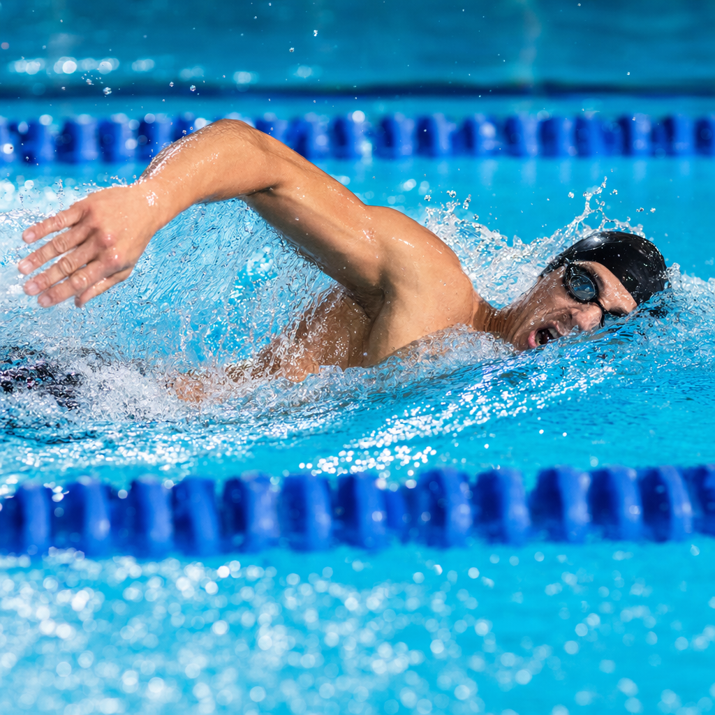 Energetic diver during cardiovascular training
